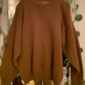 Brown knit sweater